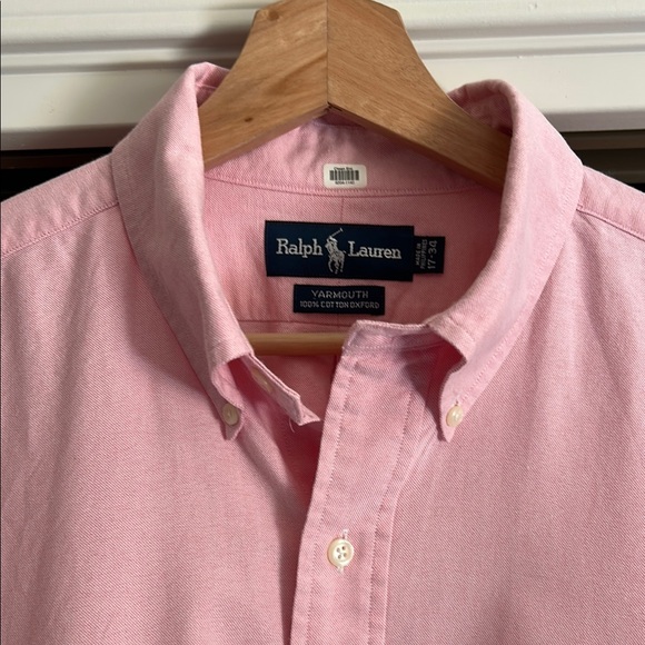 Ralph Lauren 17-34 Pink Preppy Casual Button Down Shirt - Picture 3 of 11